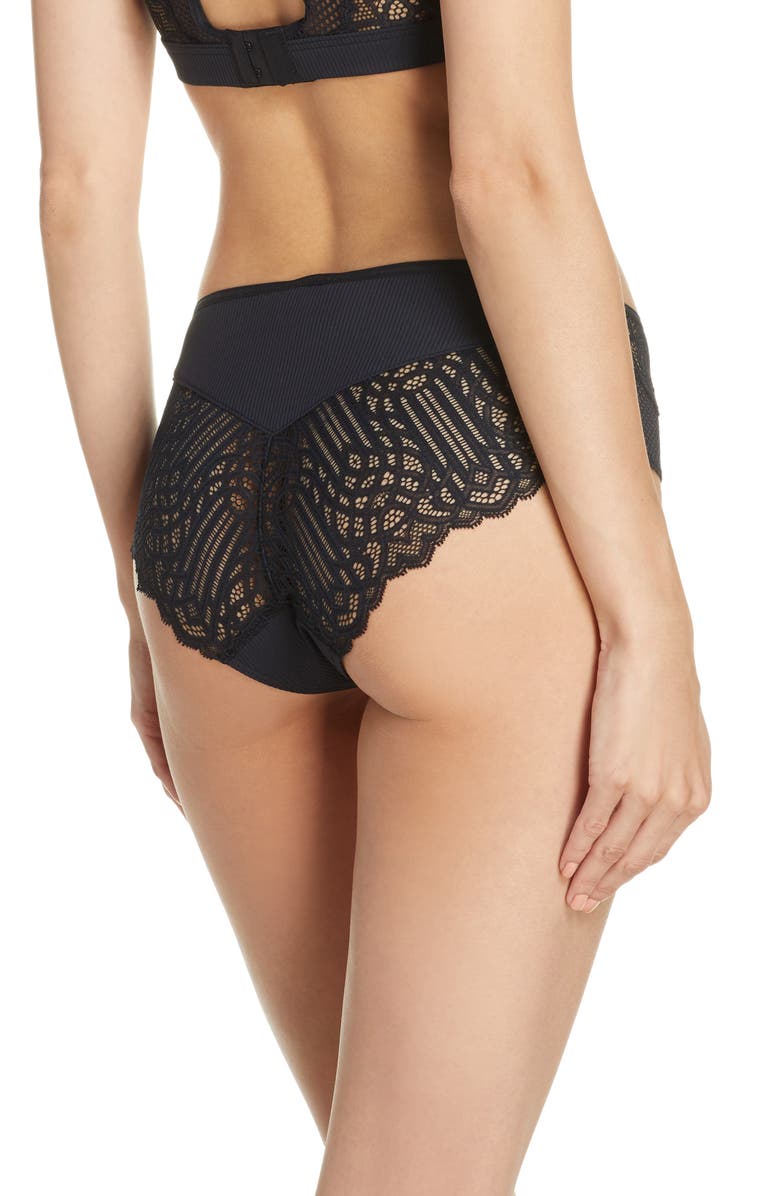 Hanro Nala Lace Trim Briefs, Alternate, color, 