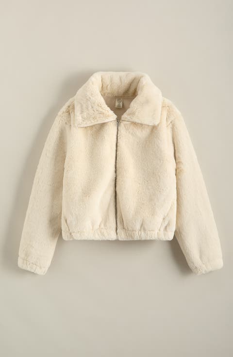 Kids' High Pile Faux Fur Jacket