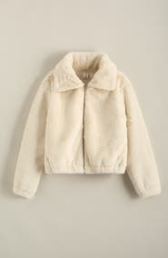 Treasure & Bond Kids' High Pile Faux Fur Jacket