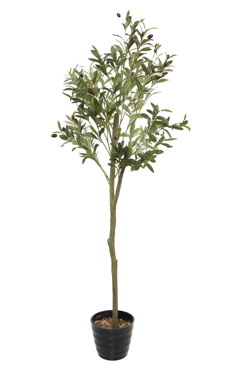 GINGER BIRCH STUDIO Green Faux Foliage Artificial Olive Tree, Alternate, color, 