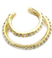 Panacea Crystal Double Row Ear Cuff