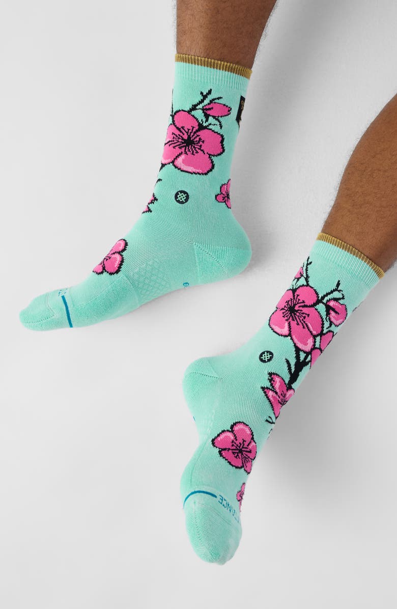 Stance 99 Cents Combed Cotton Blend Crew Socks, Alternate, color, Jade