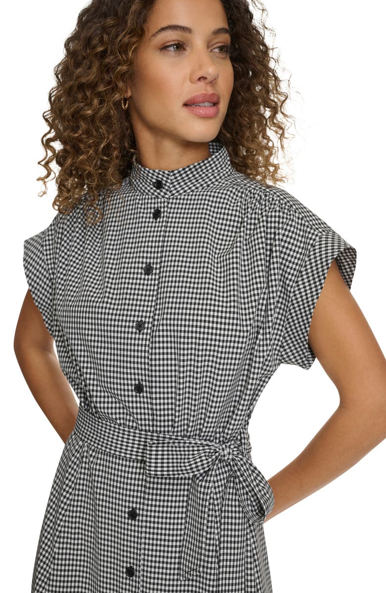 Calvin Klein Mini Gingham Check Short Sleeve Shirtdress, Alternate, color,