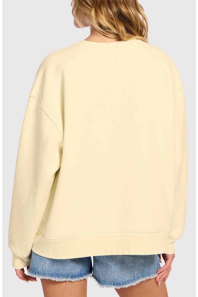 Fleece Sweatshirt, Alternate, color, BUTTERCUP