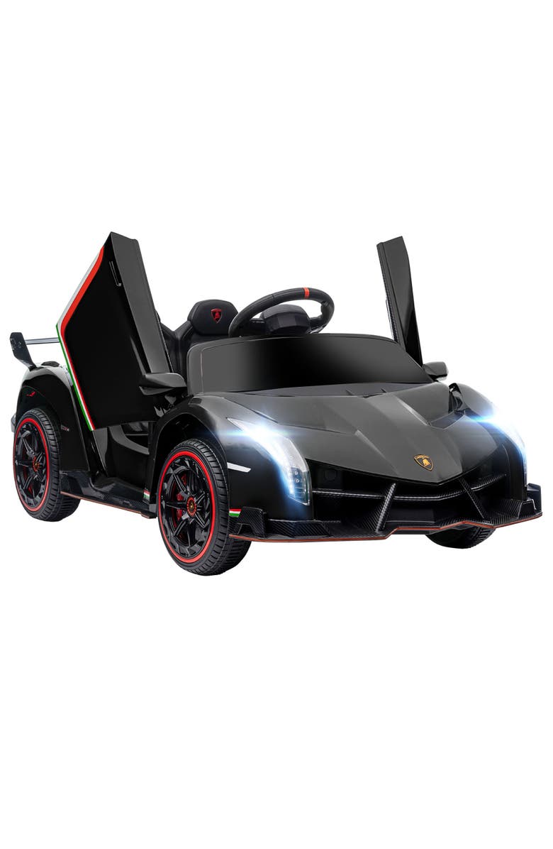 Aosom Lamborghini Veneno 12V Kids Car with Butterfly Doors, Remote, Music, Main, color, 