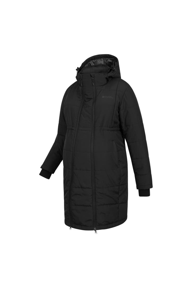 Amethyst Long Maternity Padded Jacket, Alternate, color, Black