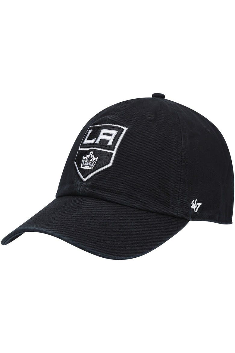 Men's '47 Black Los Angeles Kings Logo Clean Up Adjustable Hat, Main, color, Black