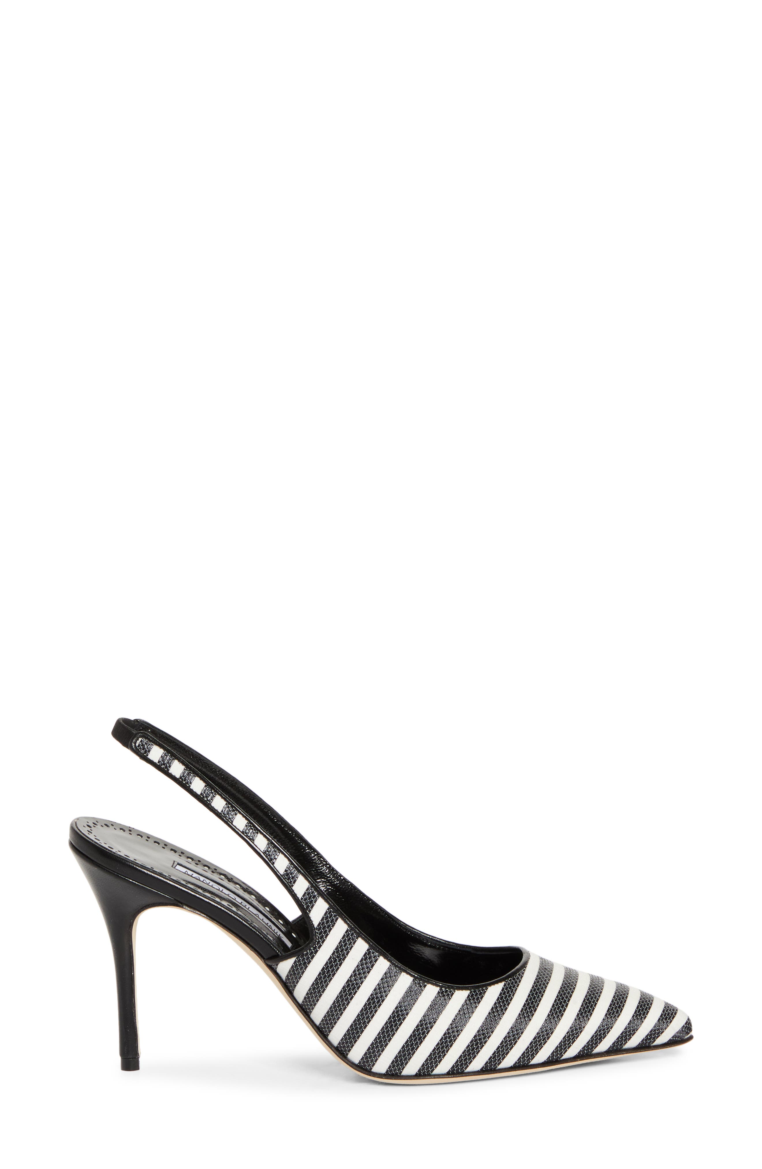 Manolo Blahnik Allurafia Stripe Slingback Pump, Alternate, color, 