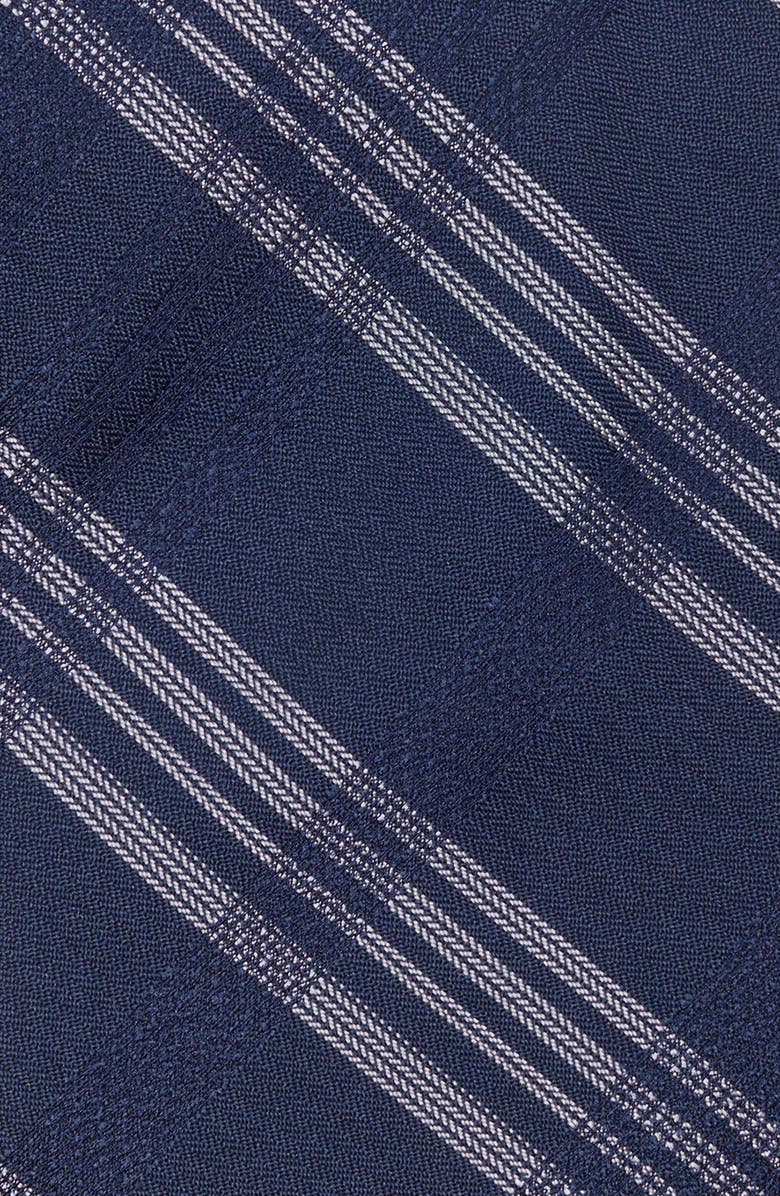 Calvin Klein Jack Plaid Print Tie, Alternate, color, Navy