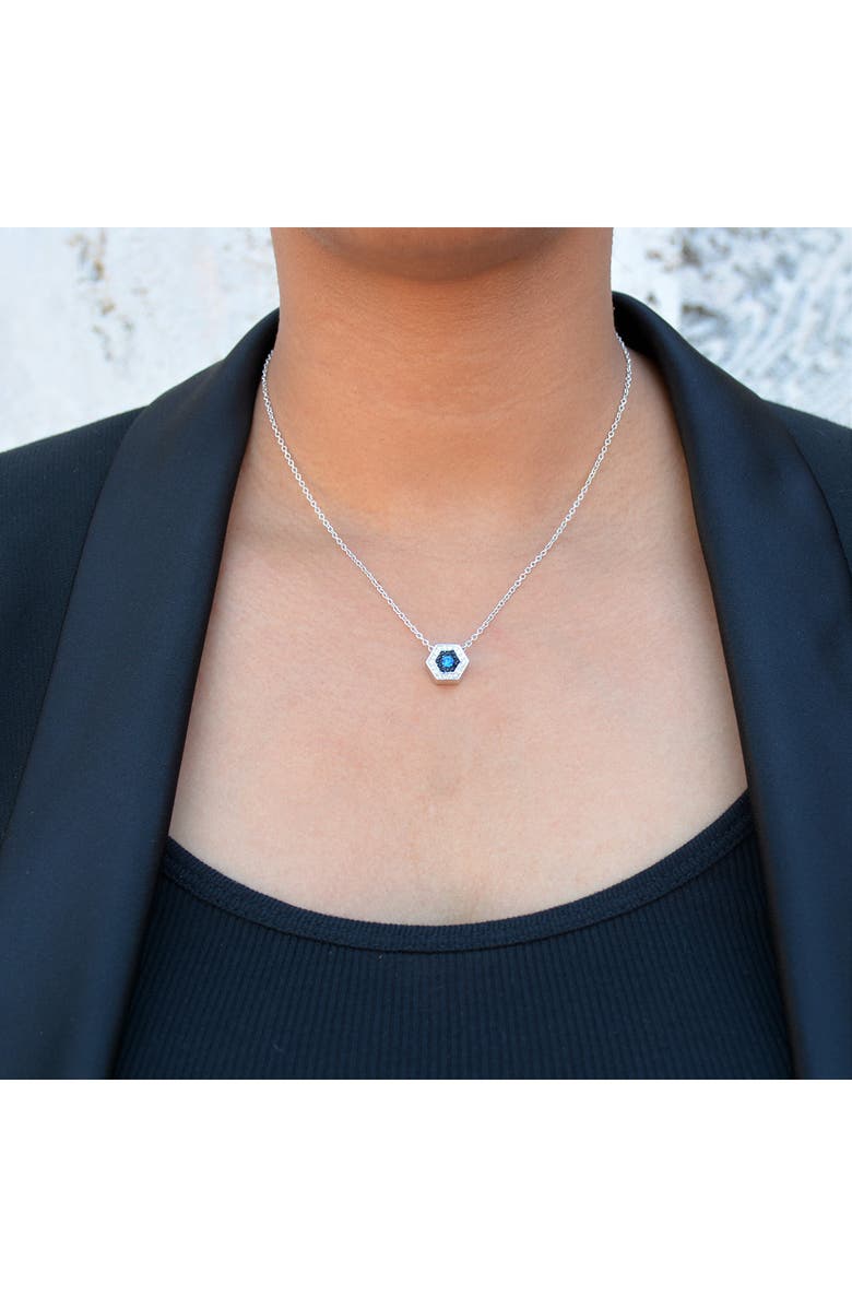 Liza Schwartz Sterling Silver Evil Eye Pendant Necklace, Alternate, color,