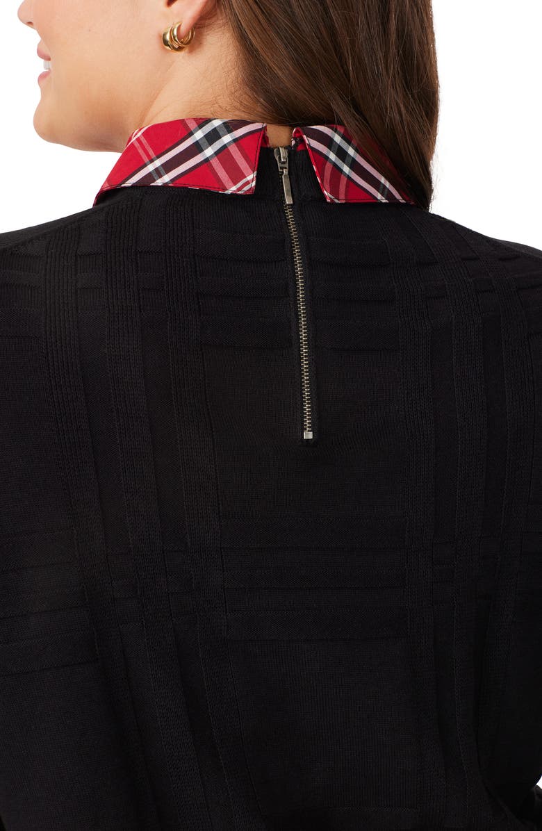 Foxcroft Layered Sweater, Alternate, color, Black Mult