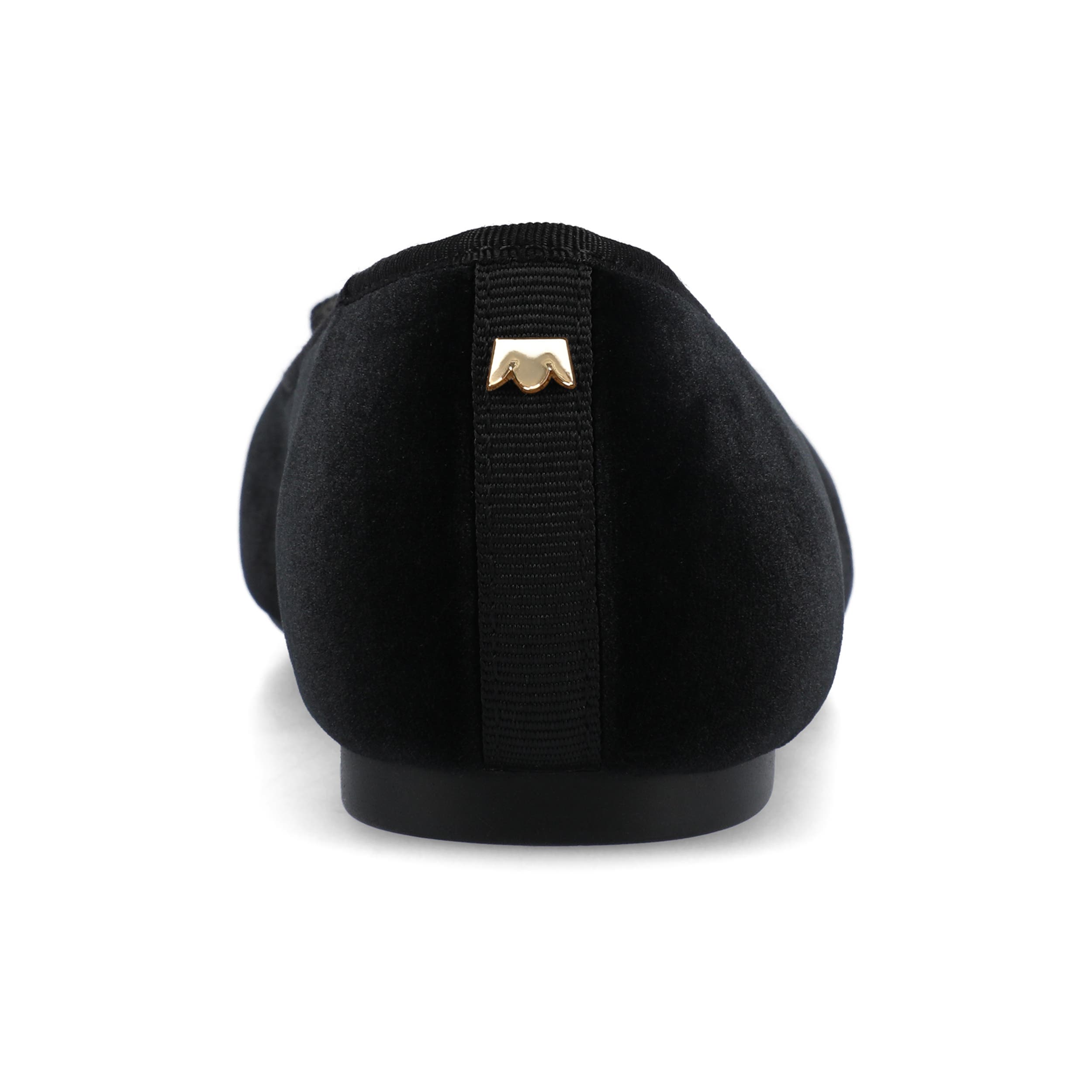 Birdies The Hummingbird Flats, Alternate, color, Black Velvet Jeweled Bow