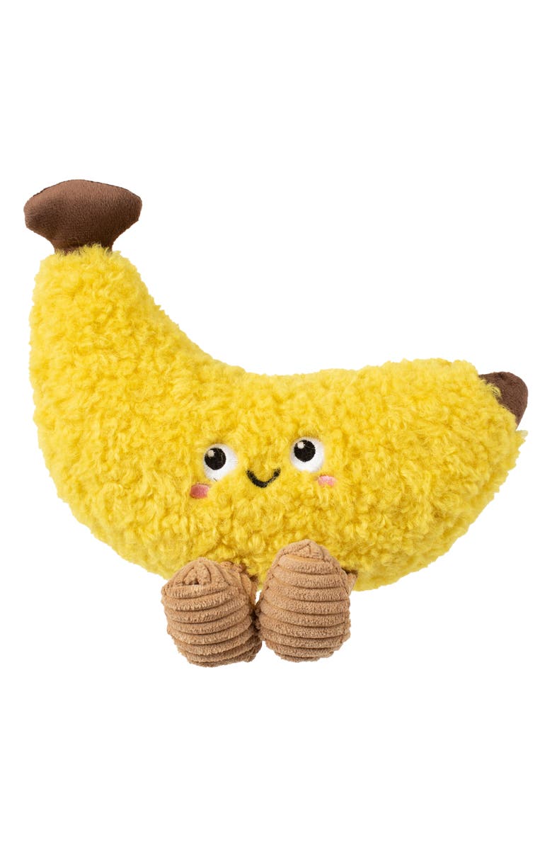 Fringe Studio Head Over Peels for U Plush Dog Toy, Main, color, Yellow Multi
