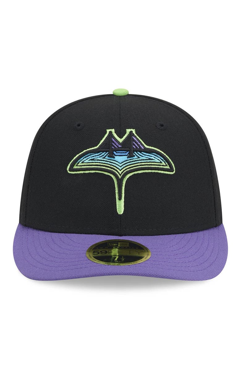 New Era Men's New Era Black Tampa Bay Rays 2024 City Connect Low Profile 59FIFTY Fitted Hat, Alternate, color, Black