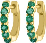 EDEN PRESLEY Emerald Huggie Hoop Earrings