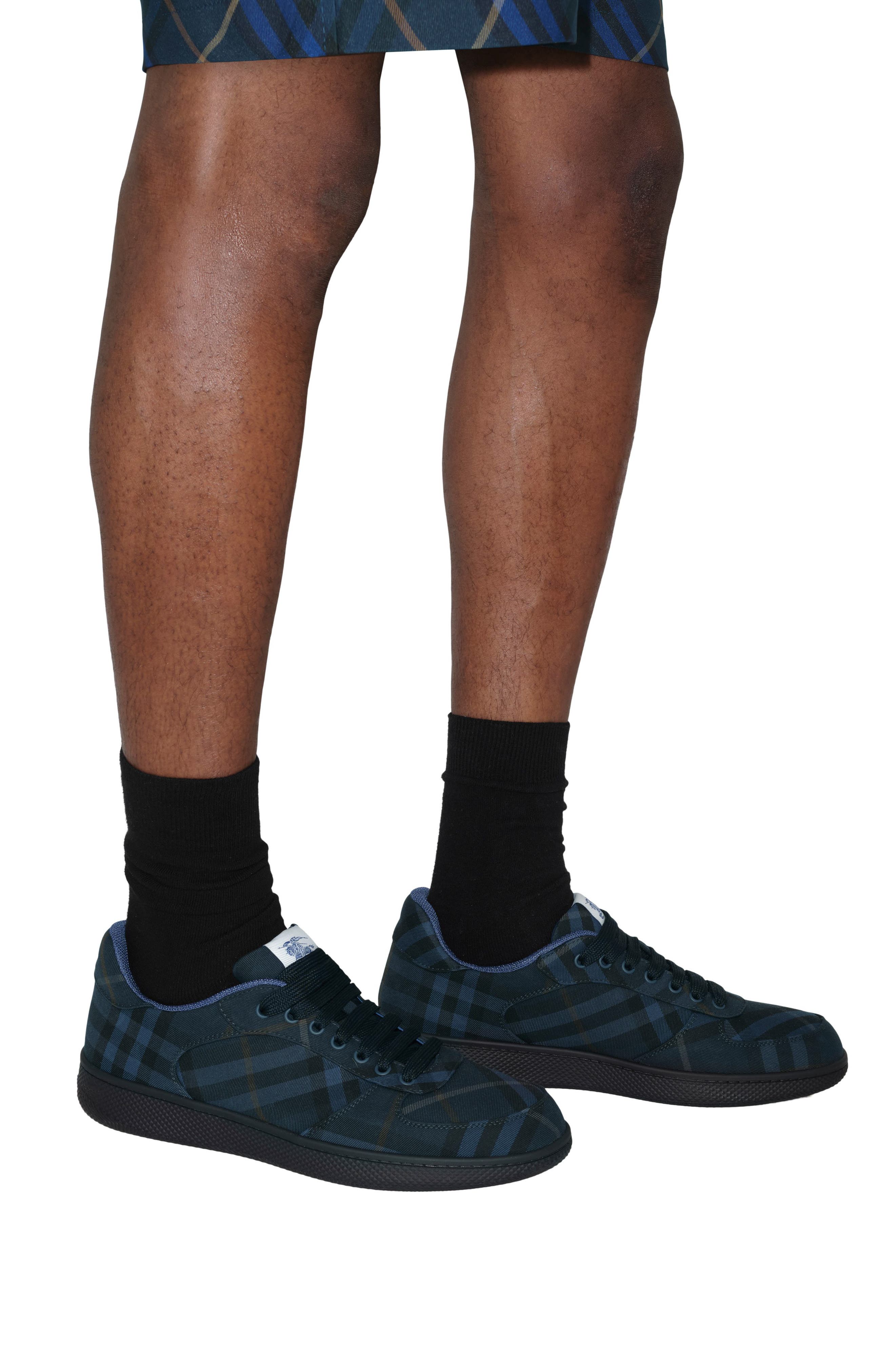 Burberry Terrace Check Sneaker, Alternate, color, Midnight