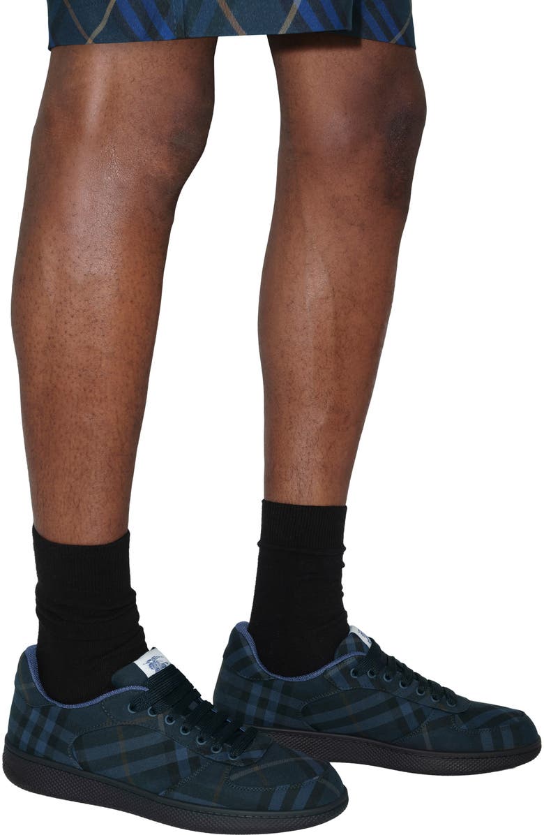 Burberry Terrace Check Sneaker, Alternate, color, Midnight