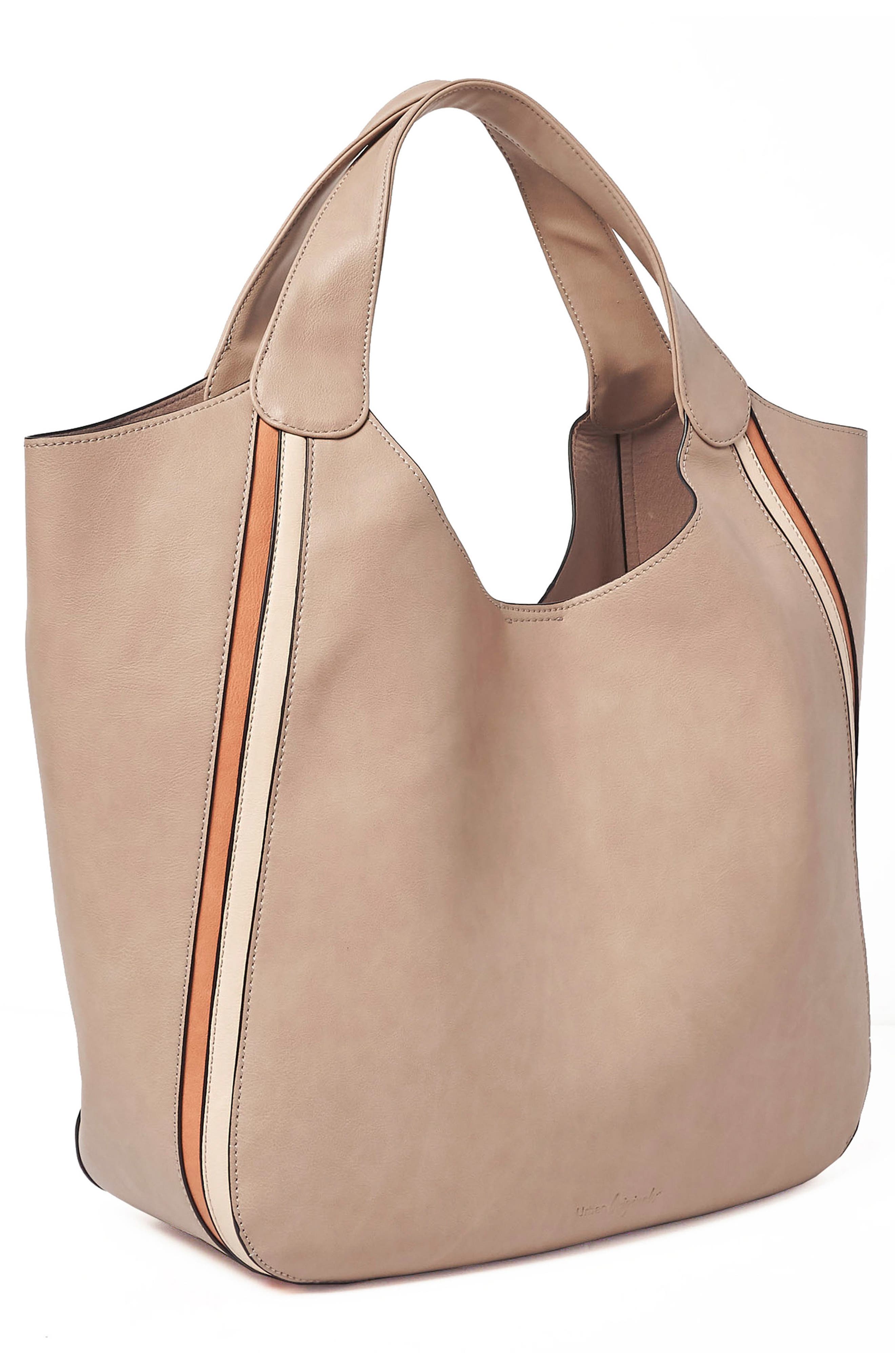 Viva Vegan Leather Tote with Removable Zip Pouch, Alternate, color, TAUPE