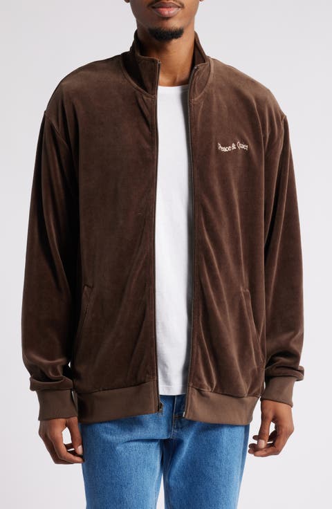 Wordmark Velour Zip Jacket