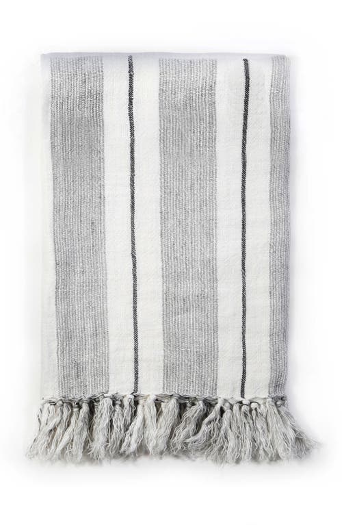Pom Pom at Home Laguna Throw Blanket in Grey/Charcoal 