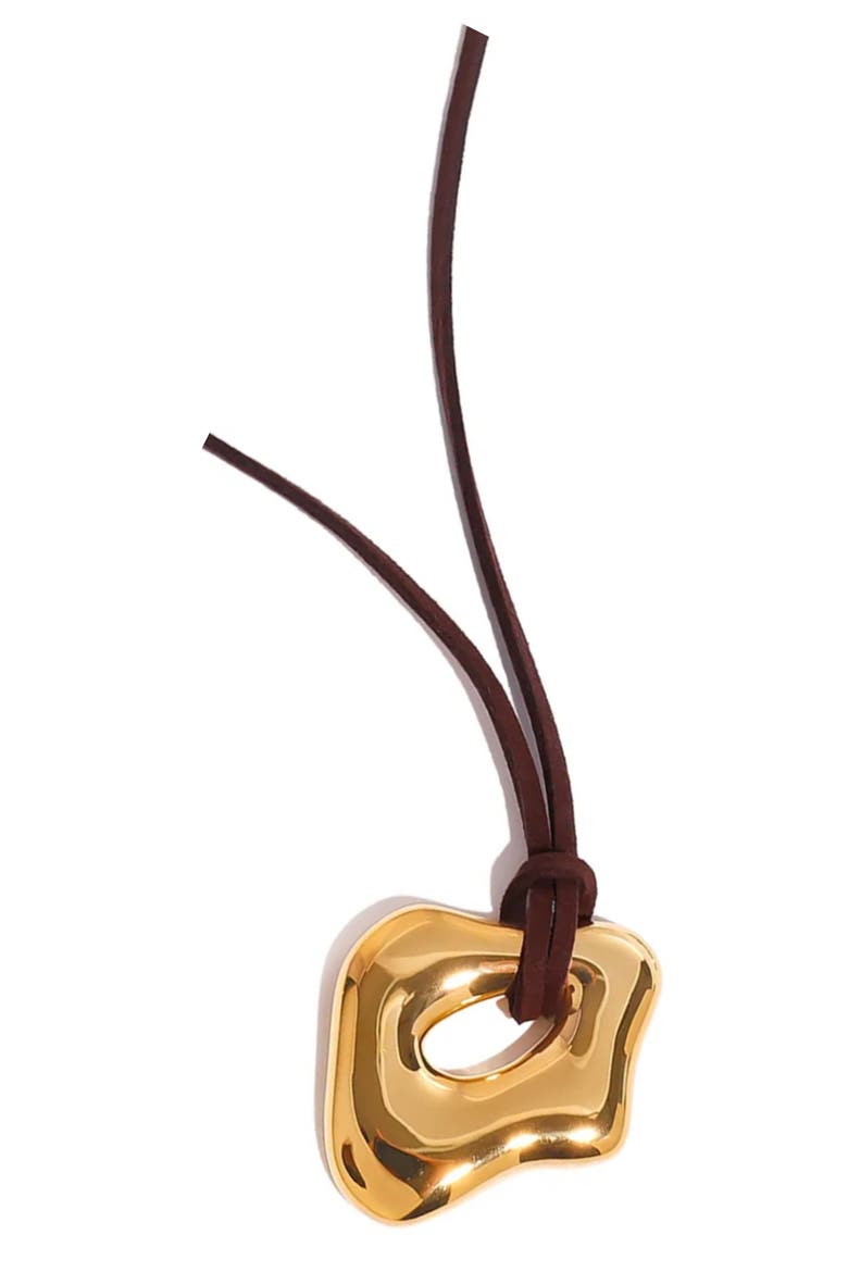 Polished Metallic Pendant Necklace, Main, color, GOLD