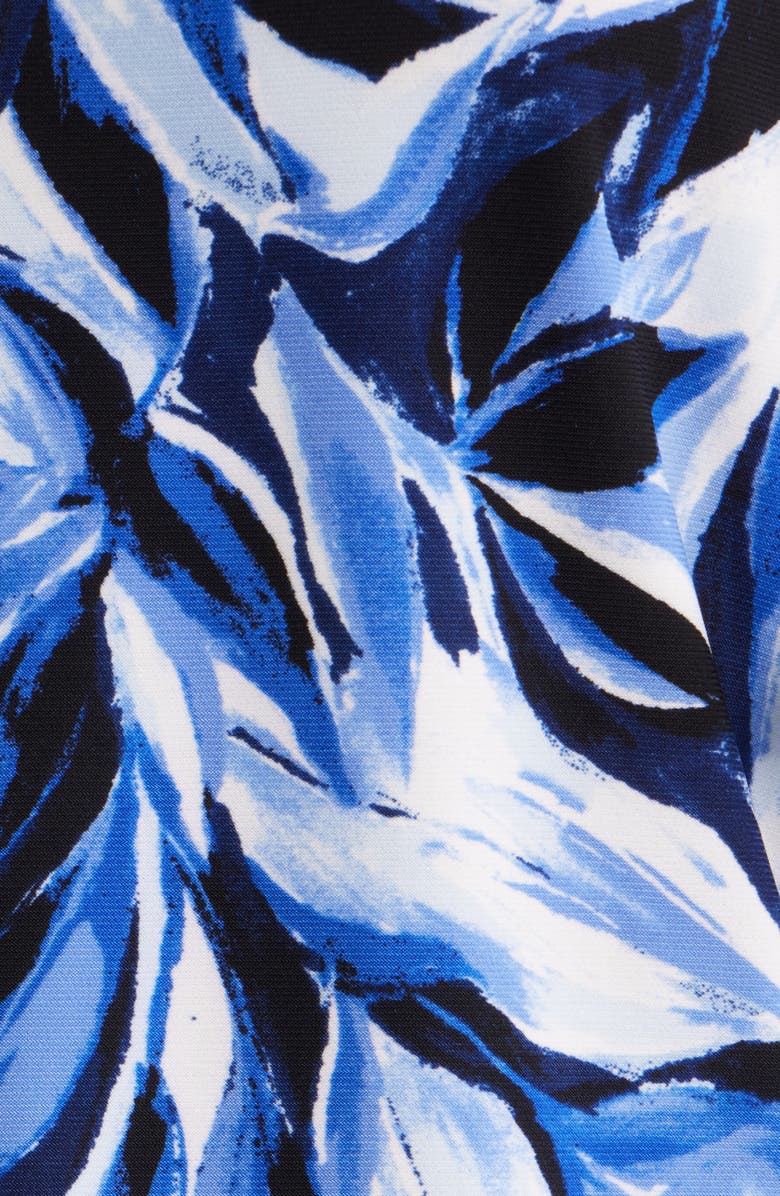 AK ANNE KLEIN Ruffle Accent Short Sleeve Button-Up Shirt, Alternate, color,