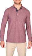 TailorByrd Brushed Mélange Long Sleeve Polo