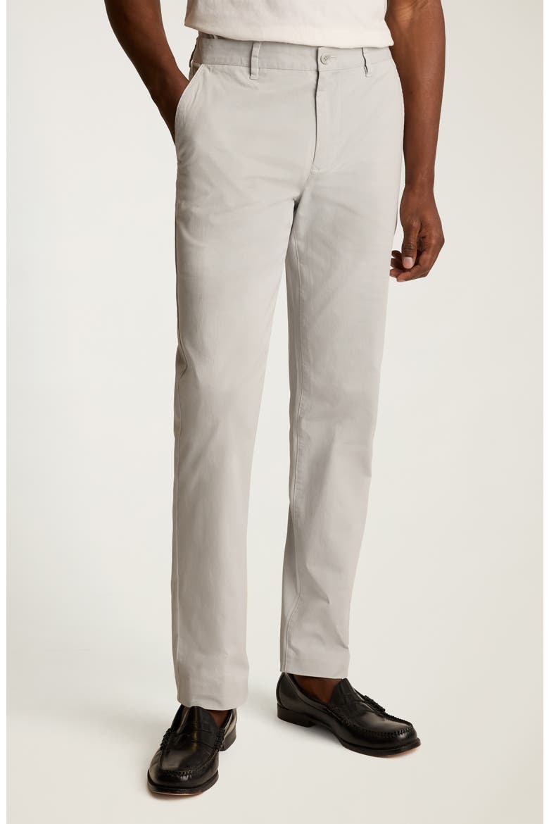 Flat Front Stretch Cotton Herringbone Chinos, Main, color, HIGH RISE 15-4101 TCX