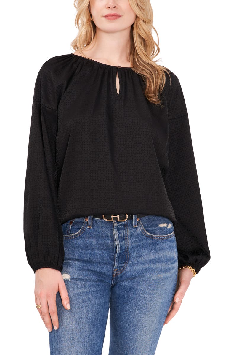 Vince Camuto Jacquard Woven Top, Main, color, 