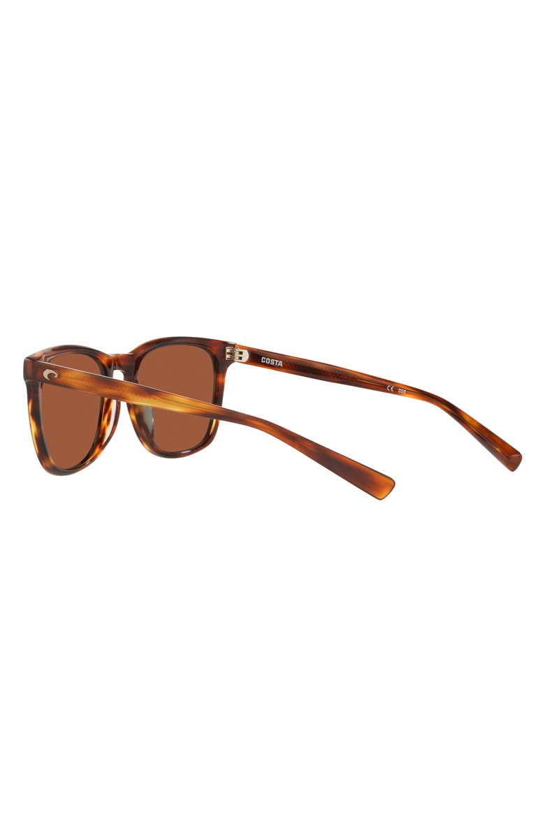 Costa Del Mar Sullivan 53mm Mirrored Polarized Square Sunglasses, Alternate, color, Retro Tortoise