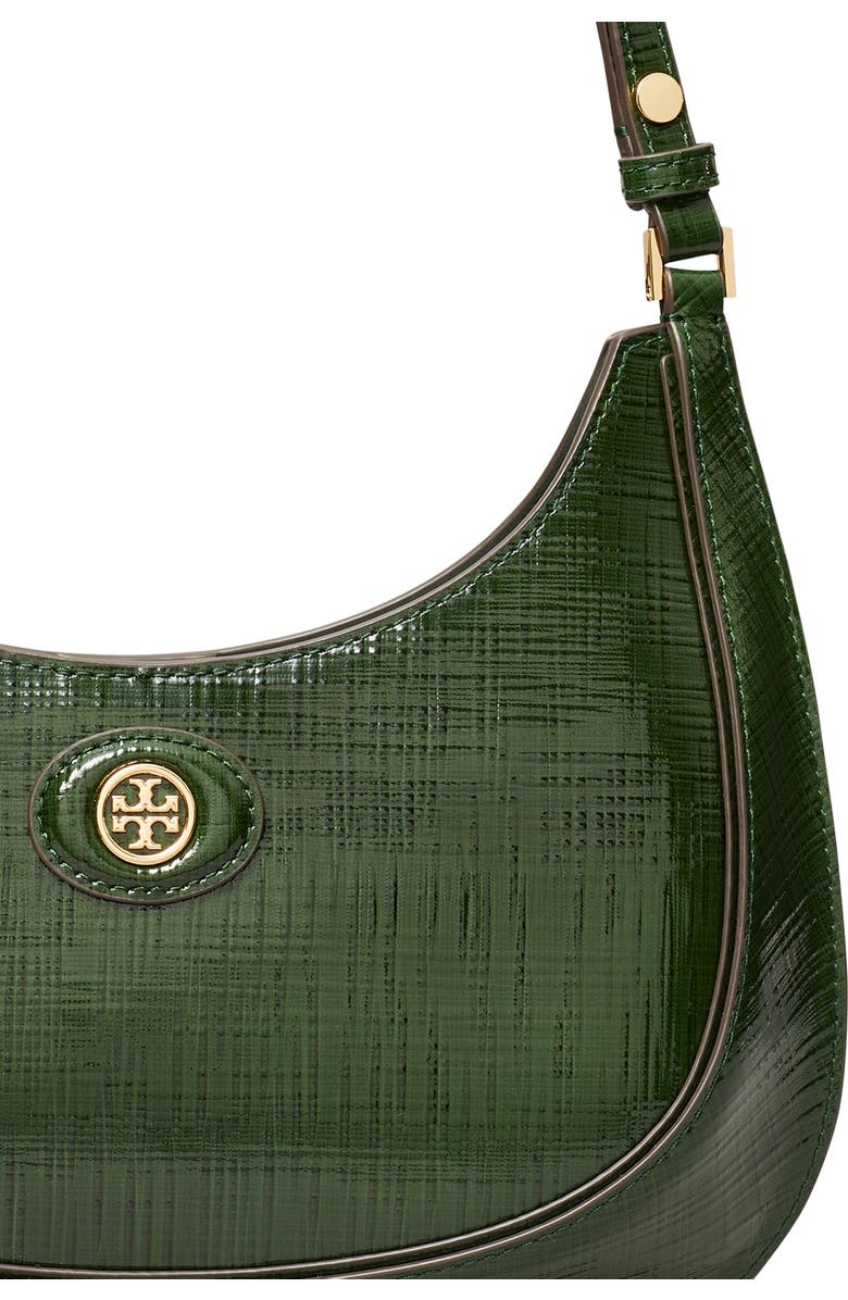 Tory Burch Robinson Crosshatched Leather Convertible Crescent Bag, Alternate, color,