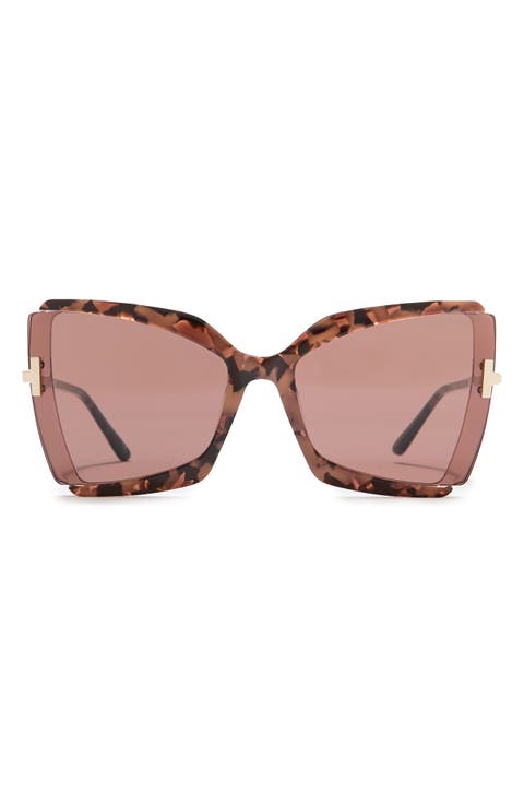 Gia 63mm Cat Eye Sunglasses