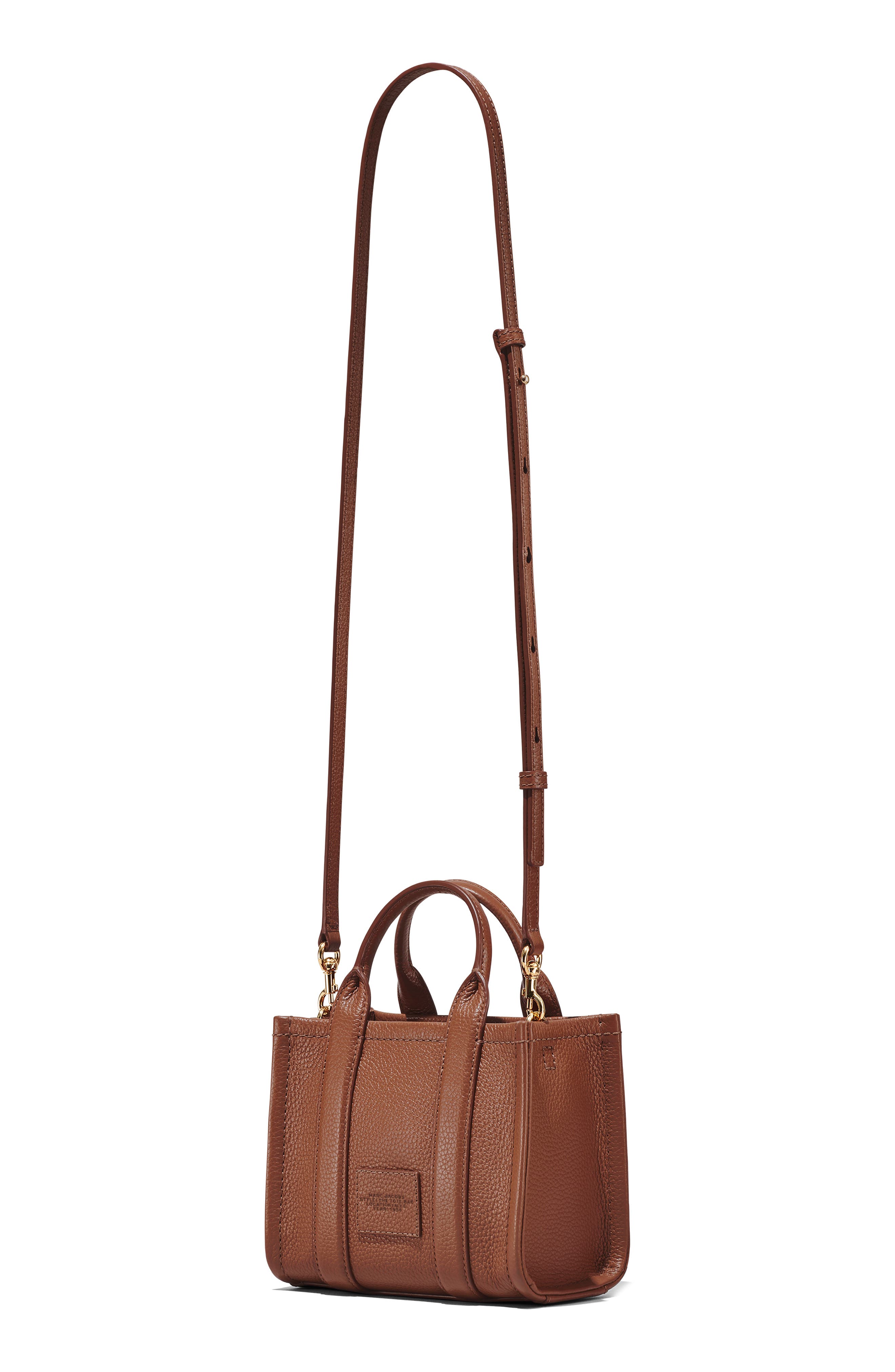 The Leather Crossbody Tote Bag, Alternate, color, ARGAN OIL