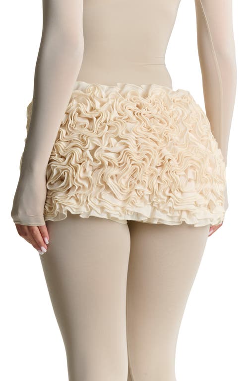 Naked Wardrobe Chiffon Skort In Creme