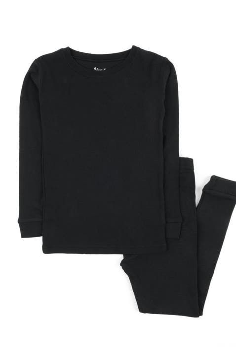 Kids Two-Piece Solid Cotton Matching Family Pajamas (Toddler, Little Kid & Big Kid)