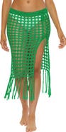 Becca Venica Open Knit Cover-Up Skirt