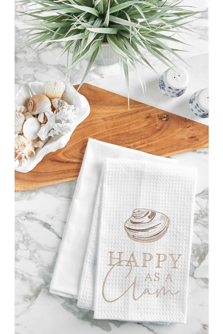 Happy As A Clam Towel, Alternate, color, Brown