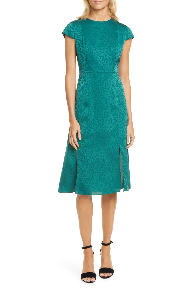 Ted Baker London Leopard Jacquard Dress, Main, color,