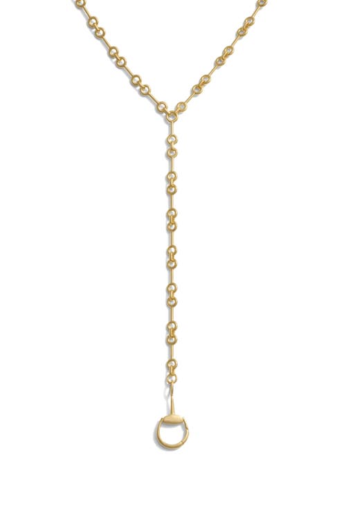 Awe Inspired Horsebit Lariat Necklace in 14K Gold Vermeil at Nordstrom