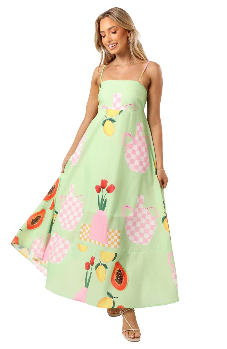 Petal & Pup Brea Maxi Dress, Alternate, color, Green Papaya