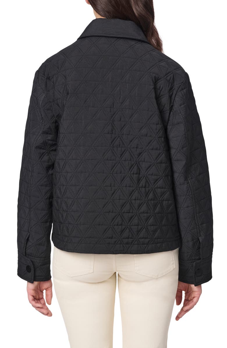 Bernardo Textured Quilted Snap-Up Jacket, Alternate, color,
