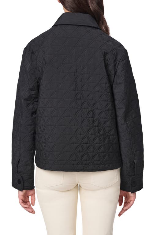 Bernardo Textured Quilted Snap-up Jacket