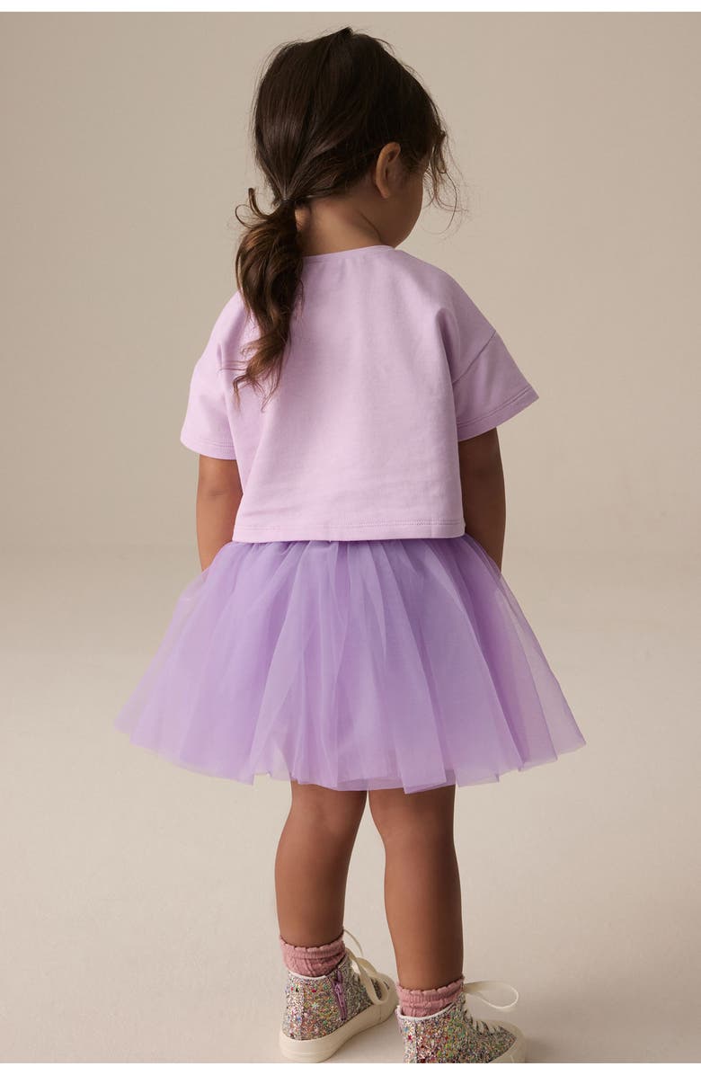 NEXT Kids' T-Shirt & Tutu Skirt Set, Alternate, color, Purple