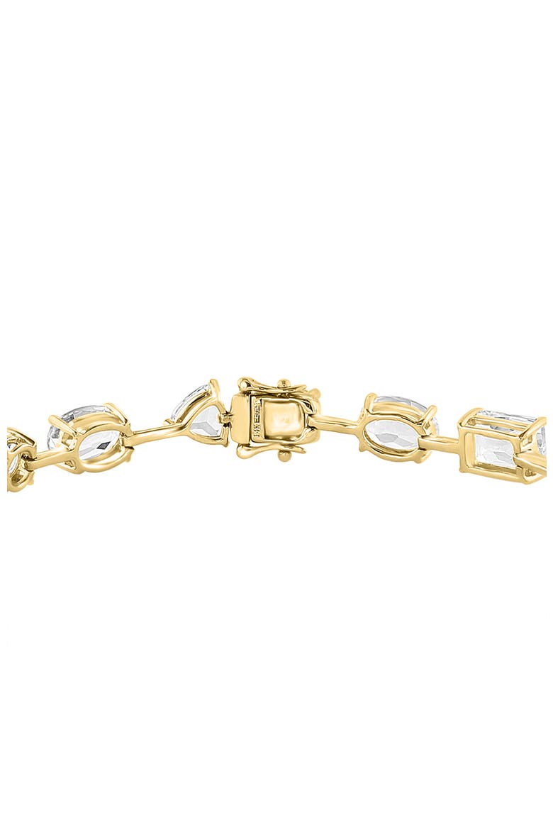 14K Yellow Gold Multi Shape White Topaz Bracelet, Alternate, color, 14K Gold