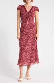 Lace Trim Midi Dress