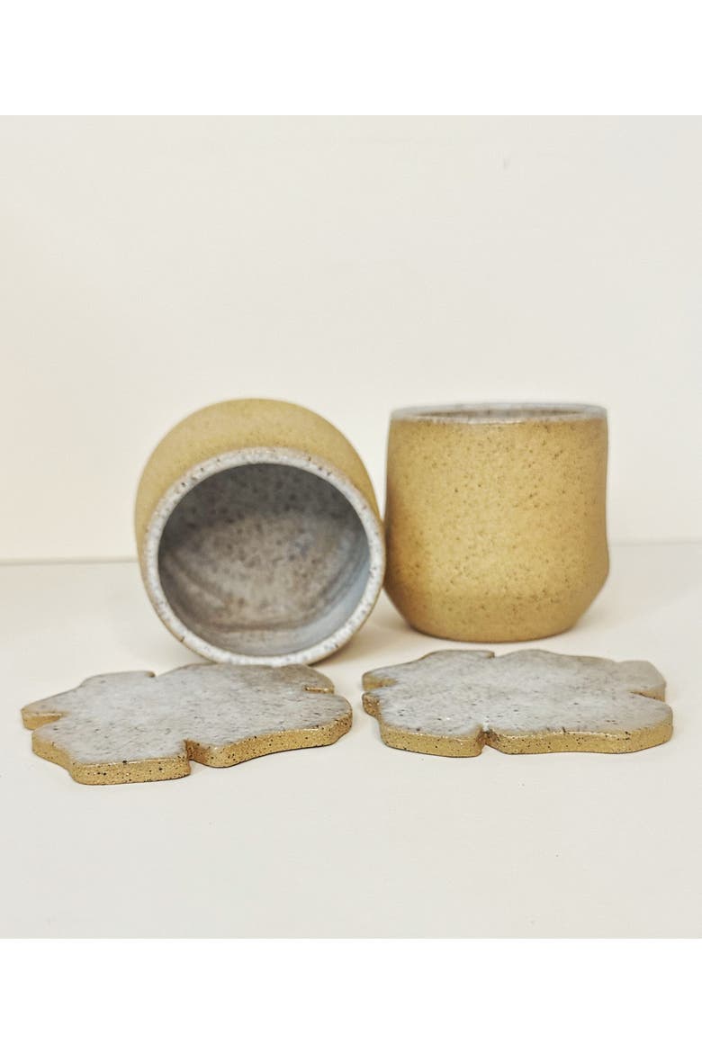 Ocean Sand Cup - Set of 2 Cups + 2 Coasters, Alternate, color, Ocean Sand