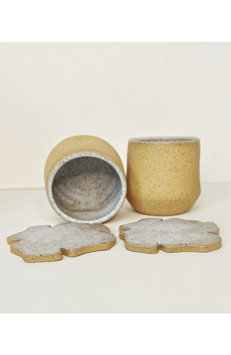 Mikkarbo Ocean Sand Cup - Set of 2 Cups + 2 Coasters, Alternate, color, Ocean Sand