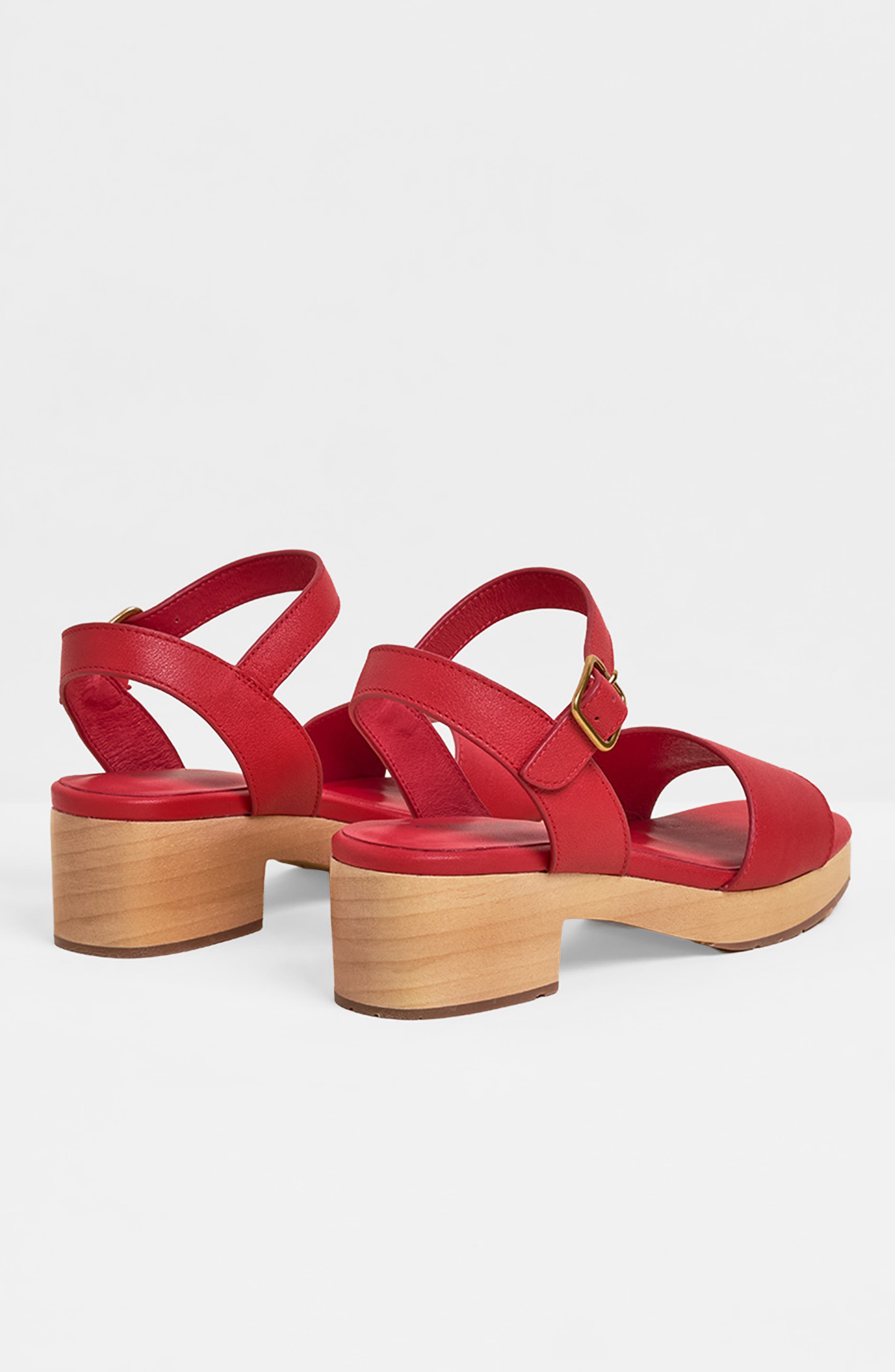 Allie Clog Sandal, Alternate, color, Rouge