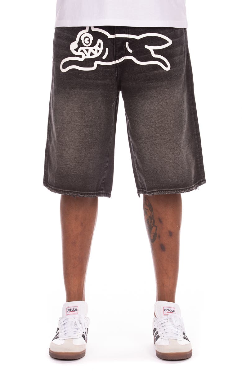ICECREAM Breyer Denim Shorts, Main, color, Black Fudge