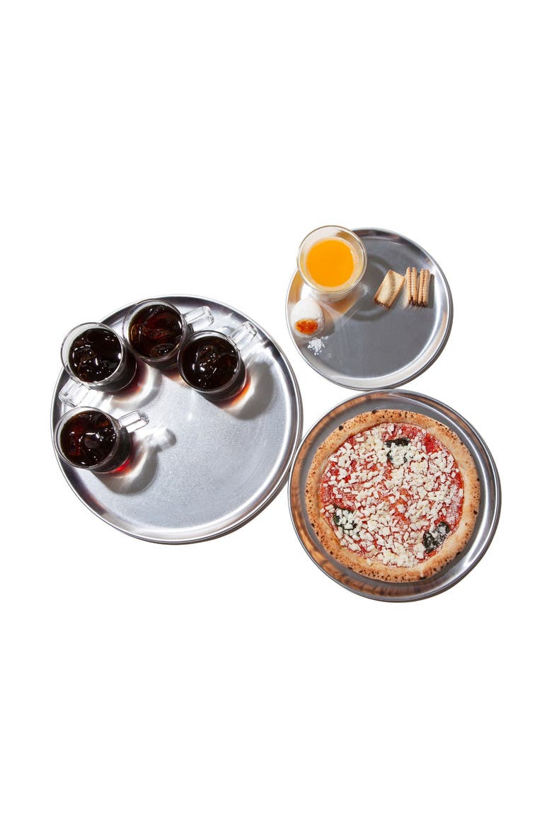 Aluminum Round Tray, Alternate, color, Silver